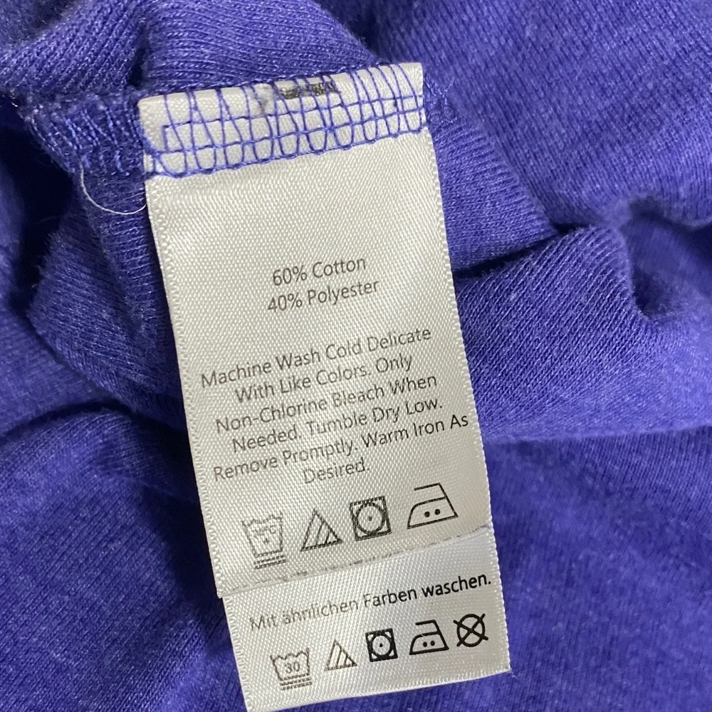 Eddie Bauer Striped Sleeve Lightweight Hoodie Purple Indigo‎ Blue XS - Picture 9 of 9